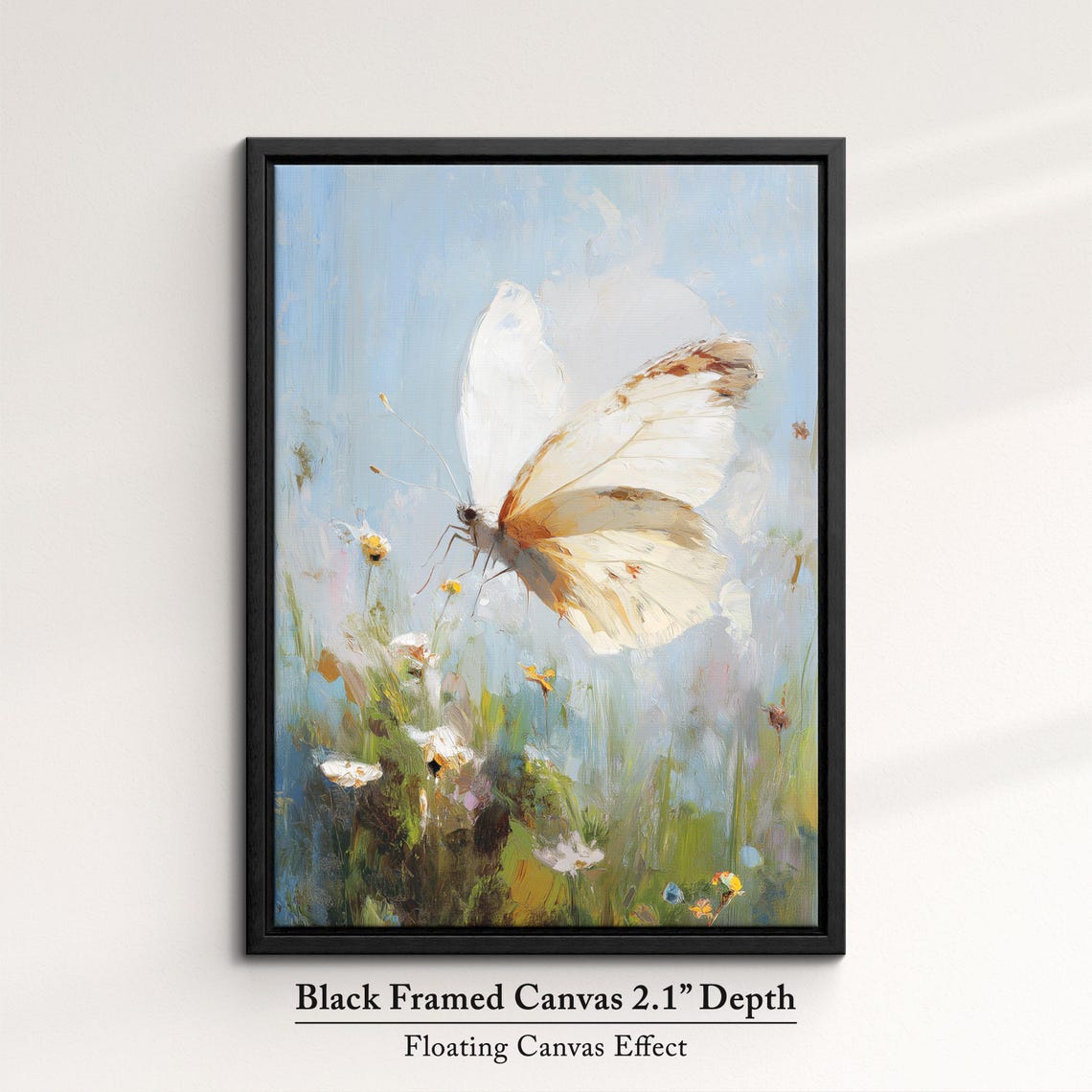 Colorful Butterfly Abstract Oil Painting Framed Print Framed Portrait Wall Art Poster Home Decor Interior Butterfly Lover Gift - Image 2