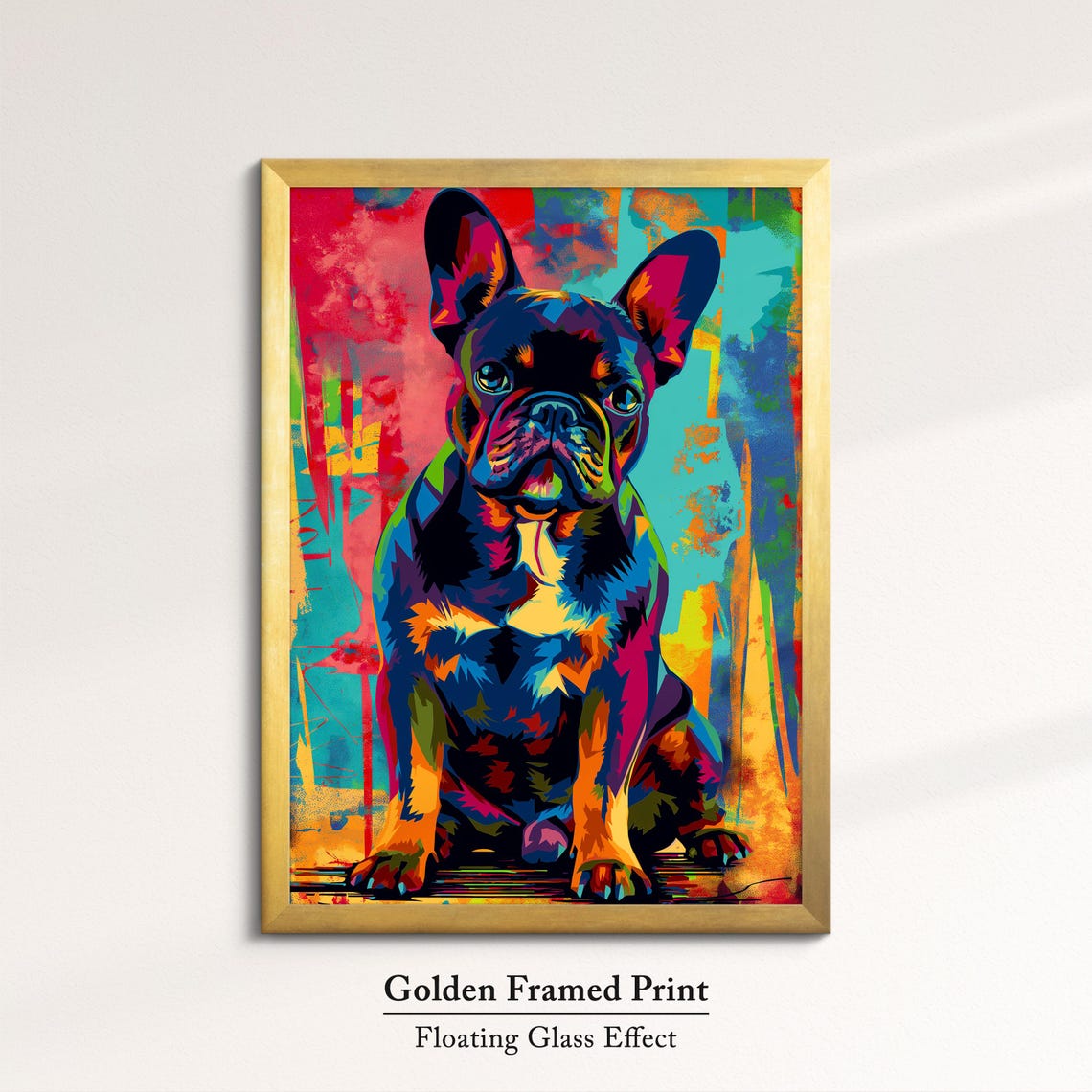 French Bulldog Colorful Pop Art Sitting Puppy Portrait Poster - Image 5