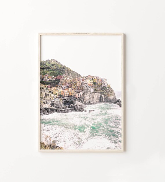 Manarola Italy Colorful Cliffside Coastal Village Mediterranean Poster