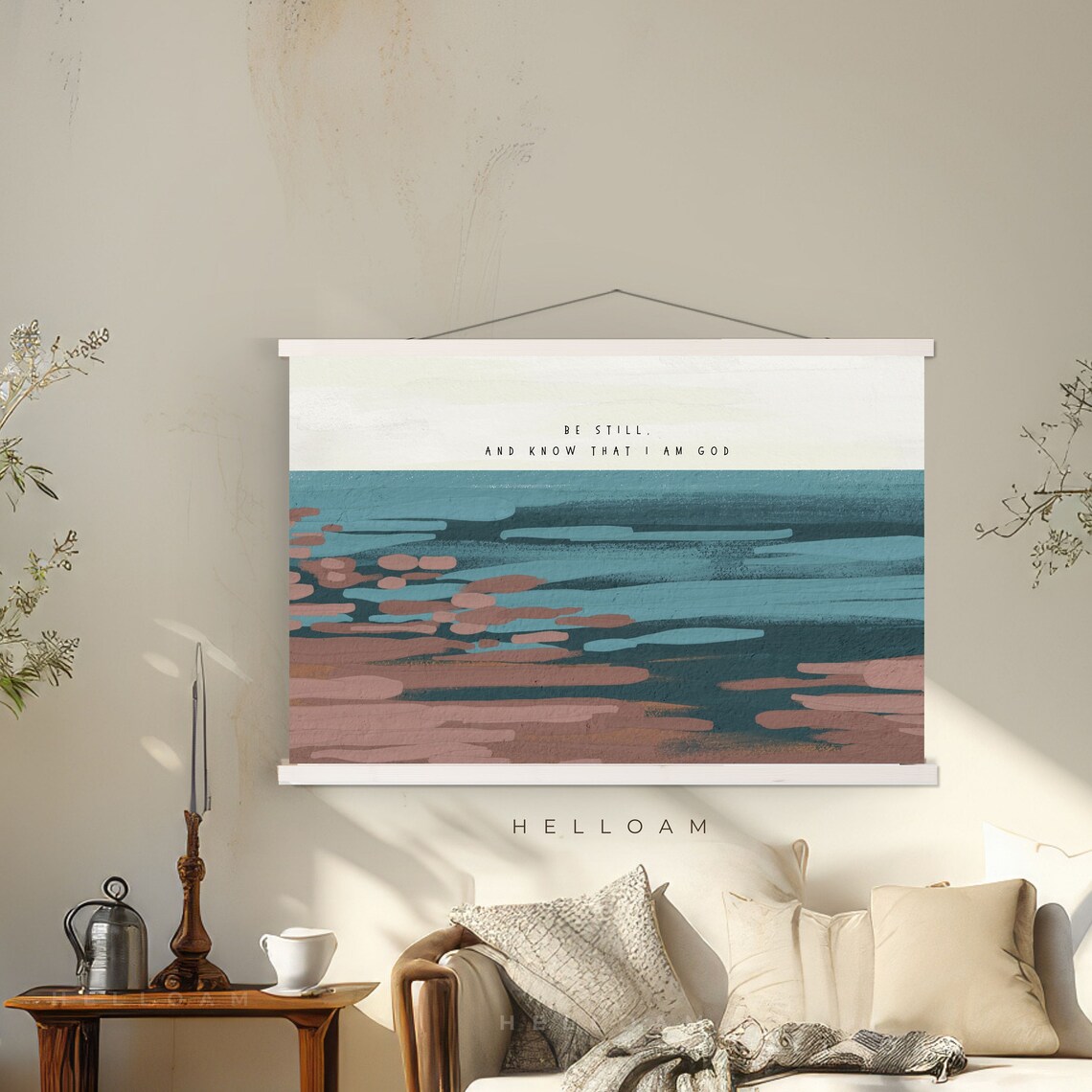 Be Still And Know Scripture Wall Art, Coastal - Image 3