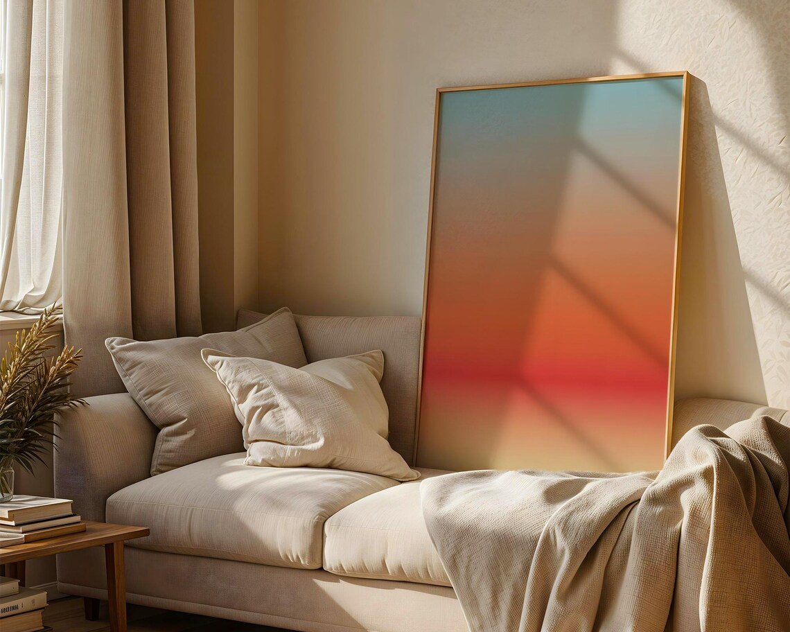 Abstract Minimalist Horizon, Atmospheric Sky Art Print