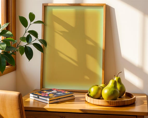 Golden Yellow Green Aura Gradient Art Print Lime Mustard Blur Poster Y2k Ethereal Glow Wall Decor Dopamine Dorm Gift Idea