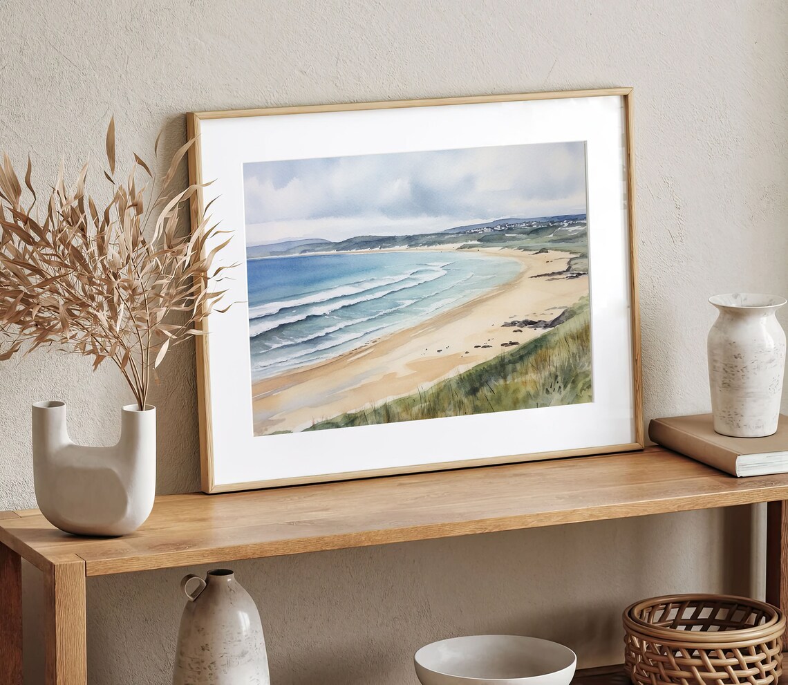 Portsalon Beach Watercolor Art Print, Donegal Coast - Image 4
