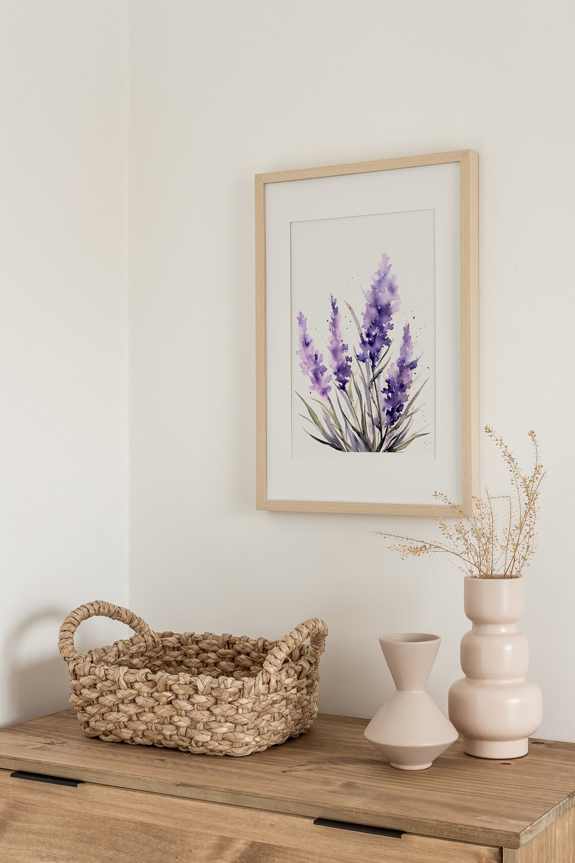 Lavender Watercolor Art Print, Modern Farmhouse Decor - Image 4
