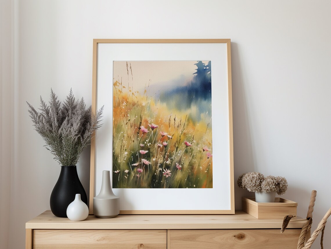 Wildflowers Watercolor Vermont Art Print, Mountain Flowers - Image 4