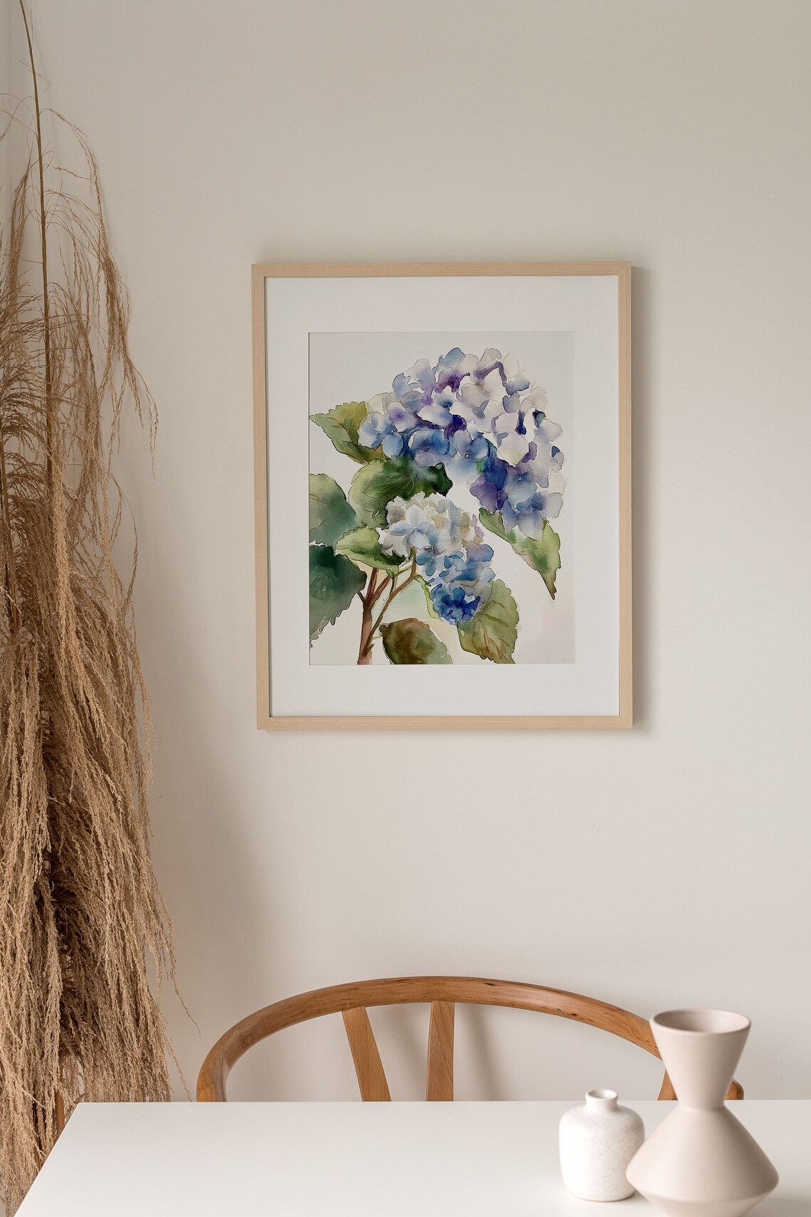 Hydrangea Watercolor Art Print, Spring Garden Flowers - Image 3