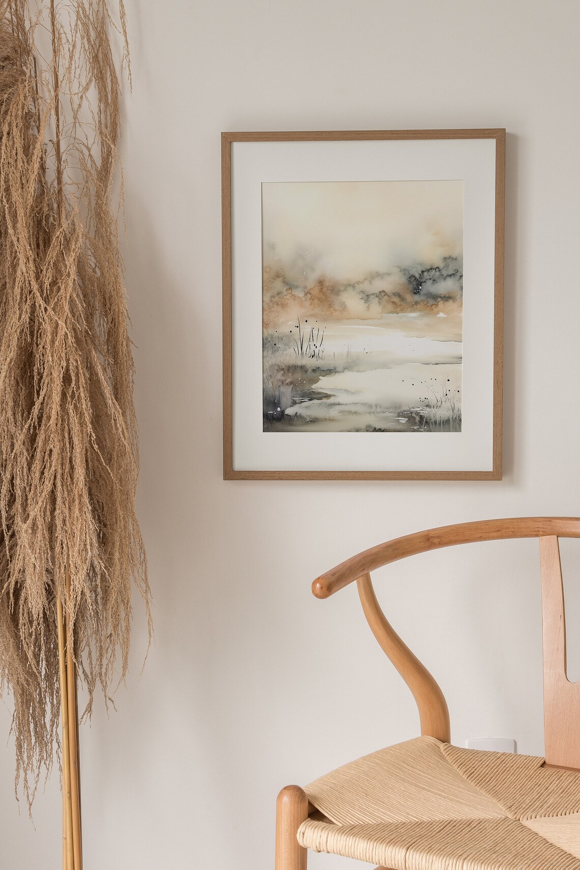 Bald Knob Abstract Watercolor Landscape Art Print - Image 5