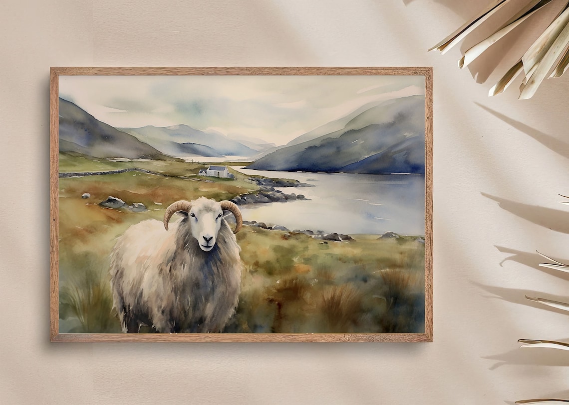 Scottish Highlands Isle Of Harris Watercolor Art Print - Image 4