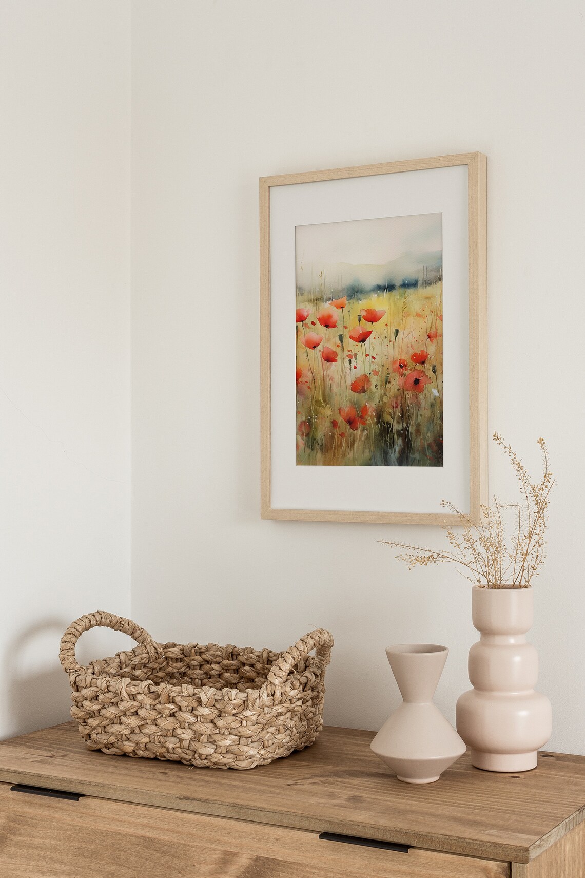 Tuscany Wildflower Watercolor Art Print, Farmhouse - Image 2