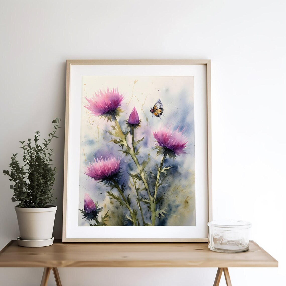 Thistle Watercolor Art Print, Scottish Wildflower Theme - Image 5