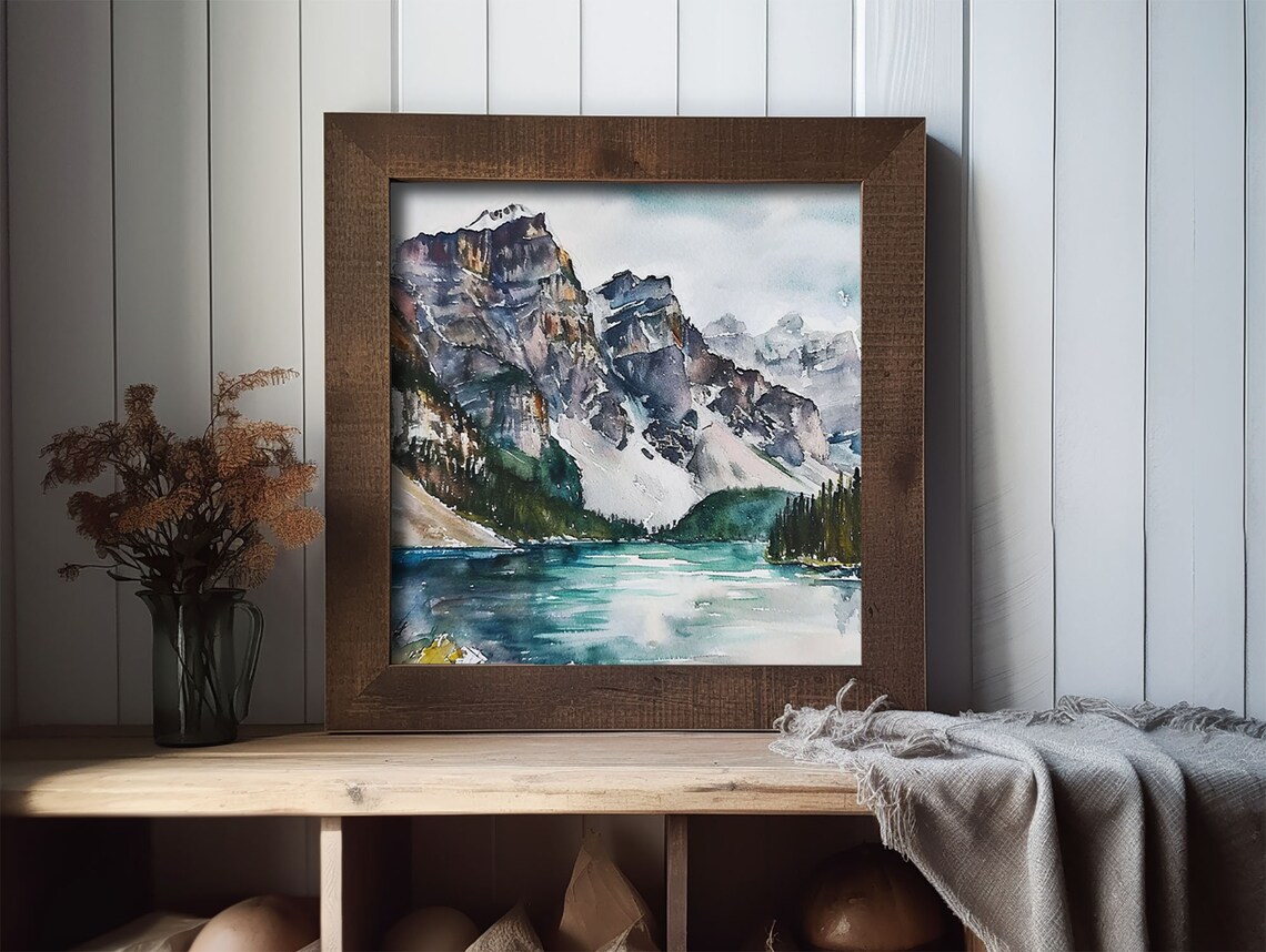 Banff National Park Painting Landscape Poster - Image 2