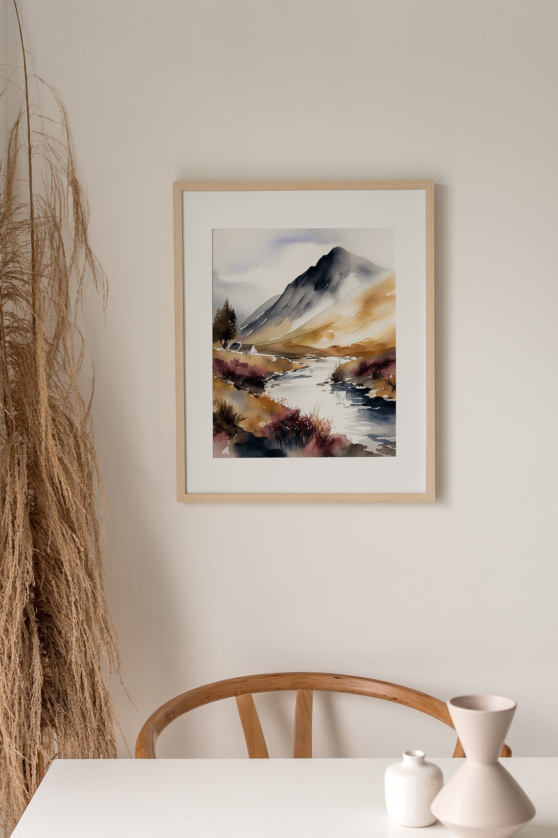 Scotland Watercolor Art Print, Glen Coe Highlands - Image 2