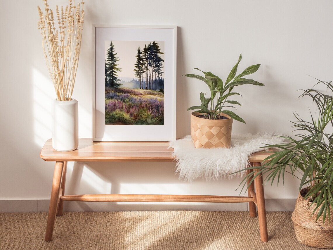 Lupine Print, Oregon Wildflowers Watercolor Art Print - Image 3