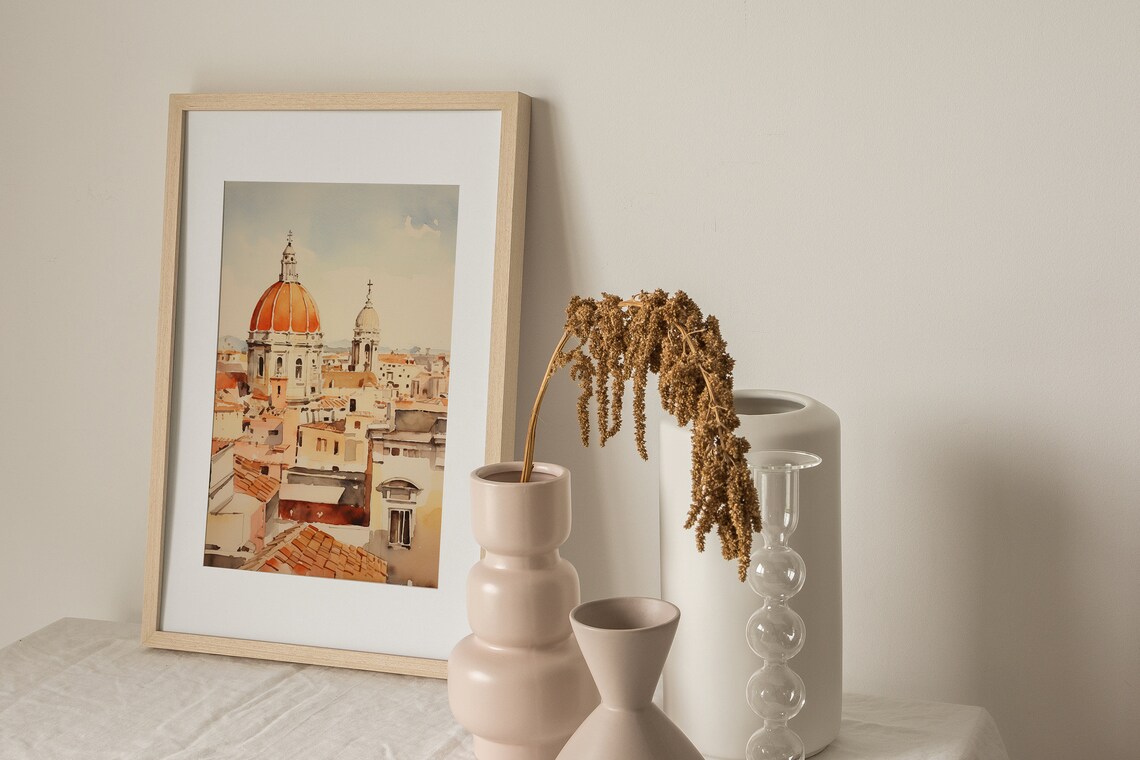Rome Watercolor Italian Cityscape Art Print - Image 4