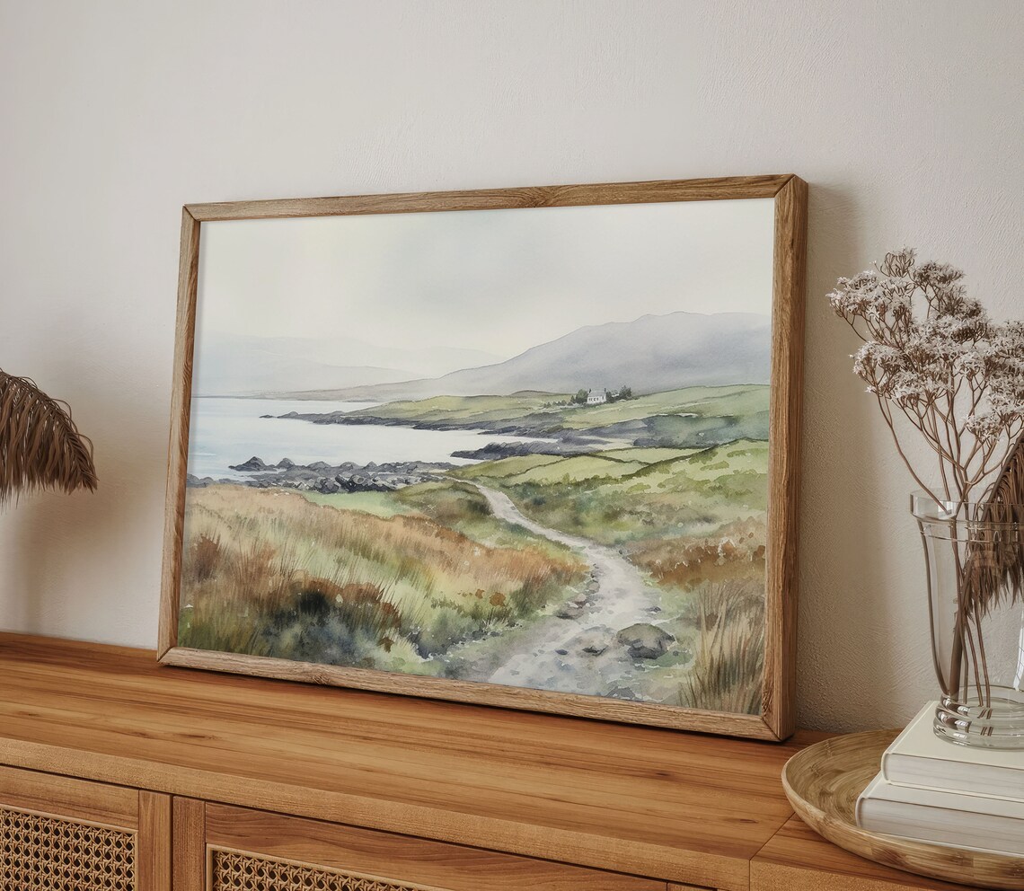 Dingle Peninsula Watercolor Landscape Art Print - Image 3