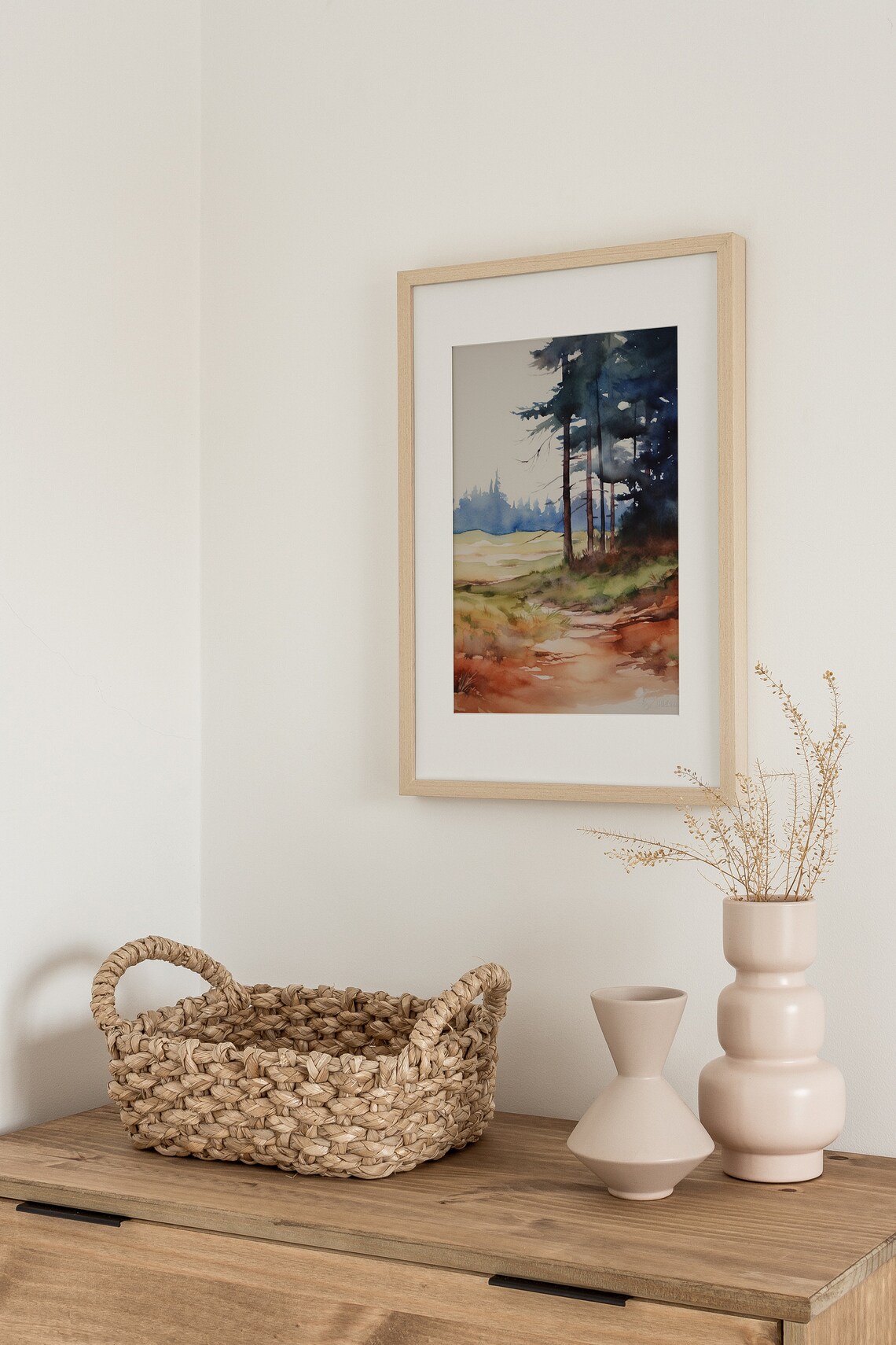 Kettle Moraine Forest Watercolor Landscape Art Print - Image 3