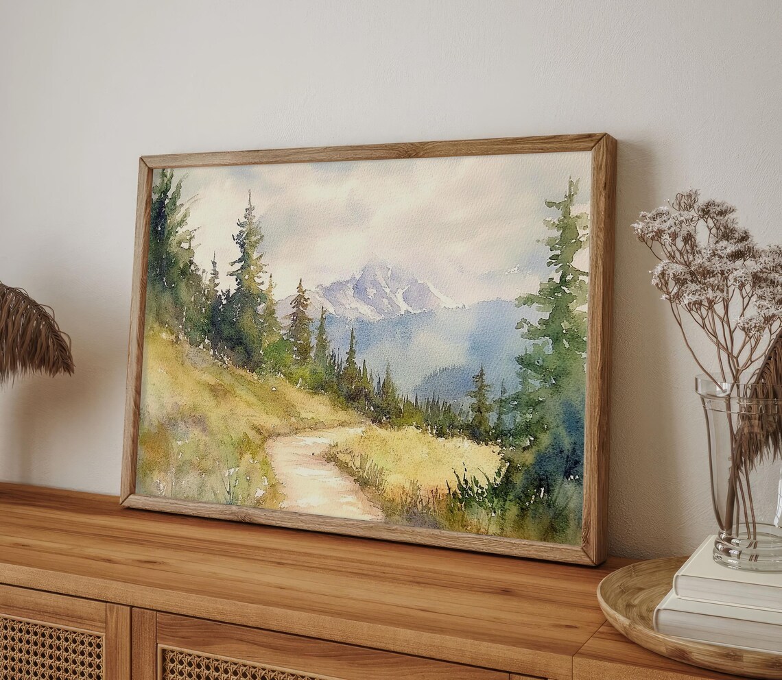 Clark Point Yosemite Watercolor Art Print, California - Image 4