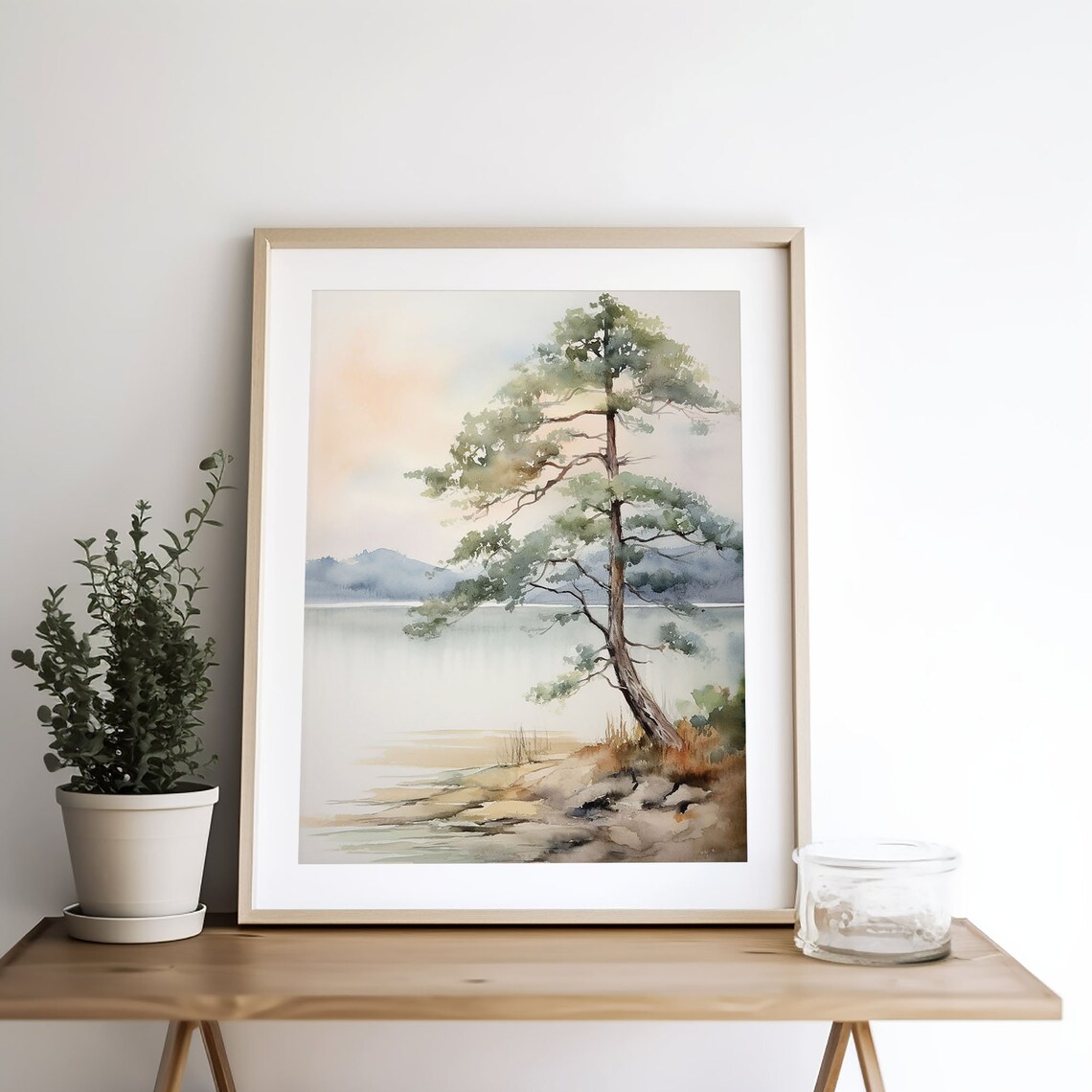 Jenny Lake Watercolor Art Print, Wyoming Landscape - Image 5