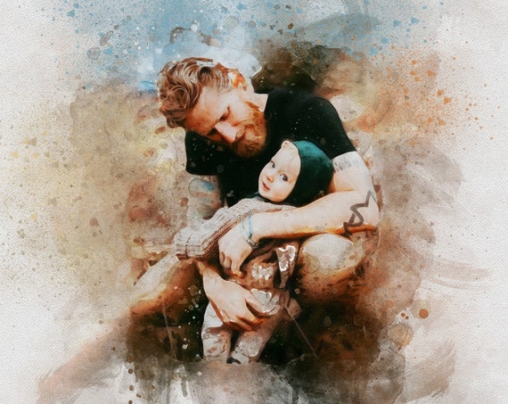 Personalized Father's Day Gift for Dad, Birthday Art Print