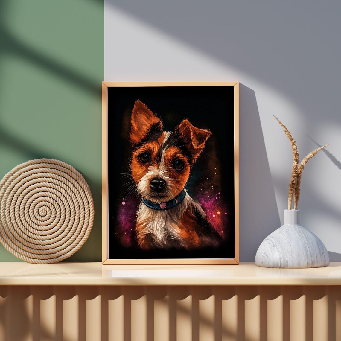 Jack Russell Terrier Starry Night Galaxy Dog Portrait Poster - Image 7