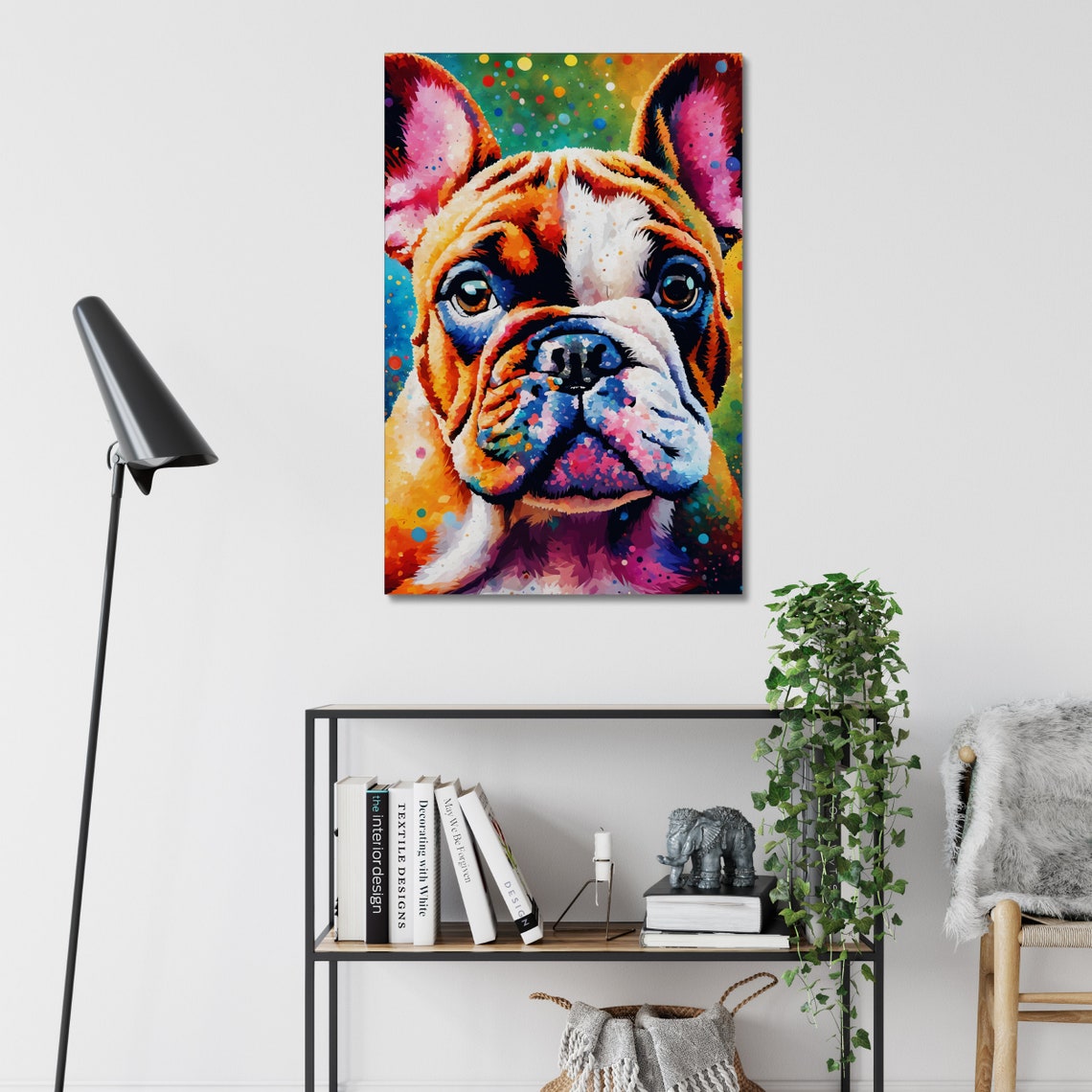 Colorful French Bulldog Wall Art Modern Puppy Dog Print Dog Portrait Dog Lover Gift Cute Dog Pop Art Bulldog Print Dog Art Home Decor - Image 3