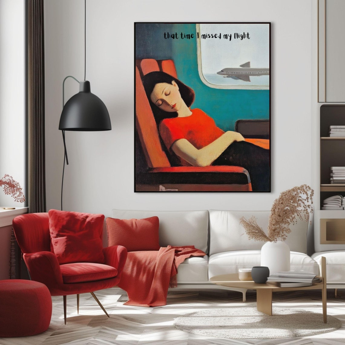 That Time I Missed My Flight Poster Funny Airport Travel Artwork