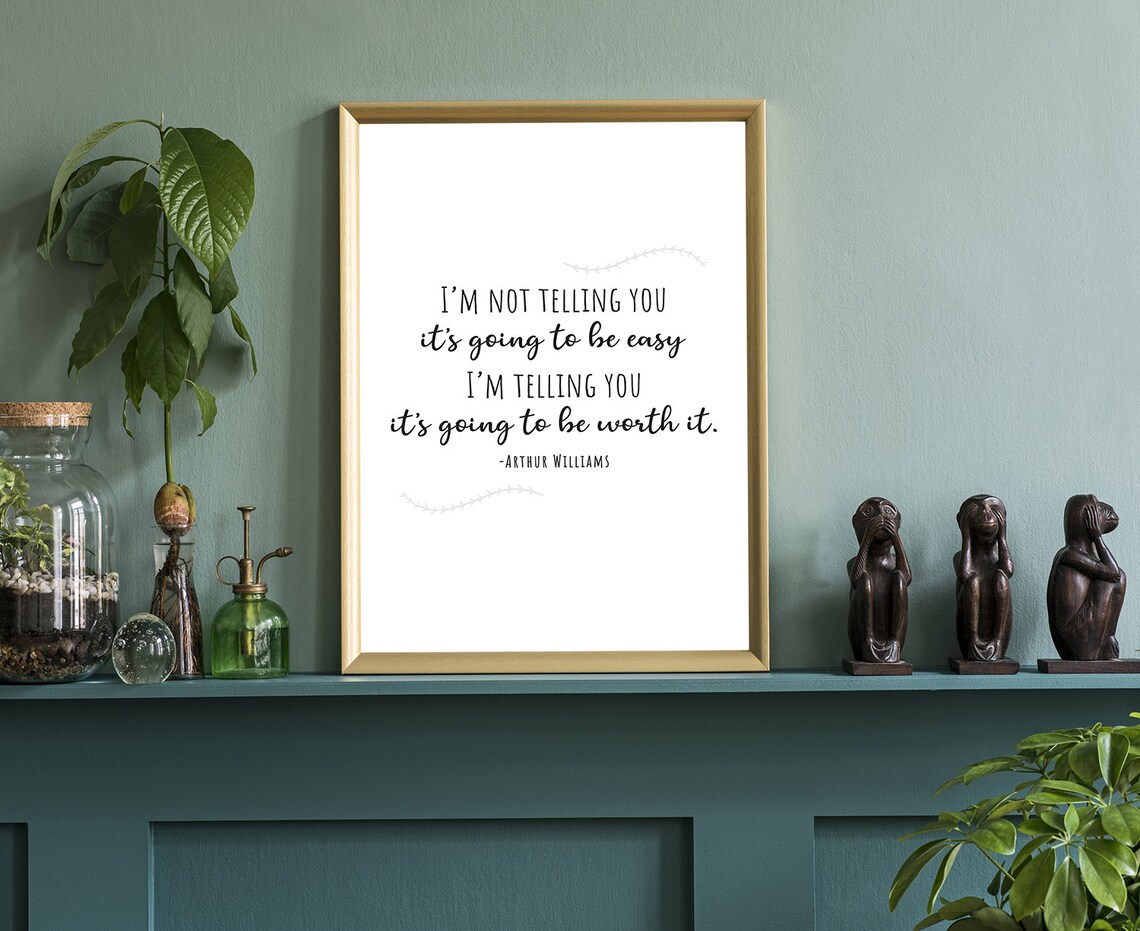 Arthur Williams Motivational Quote Typography Inspirational Wall Art Poster - Image 3