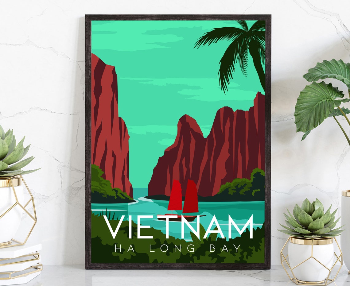 Vietnam Saigon Opera House Notre Dame Cathedral Cityscape Poster