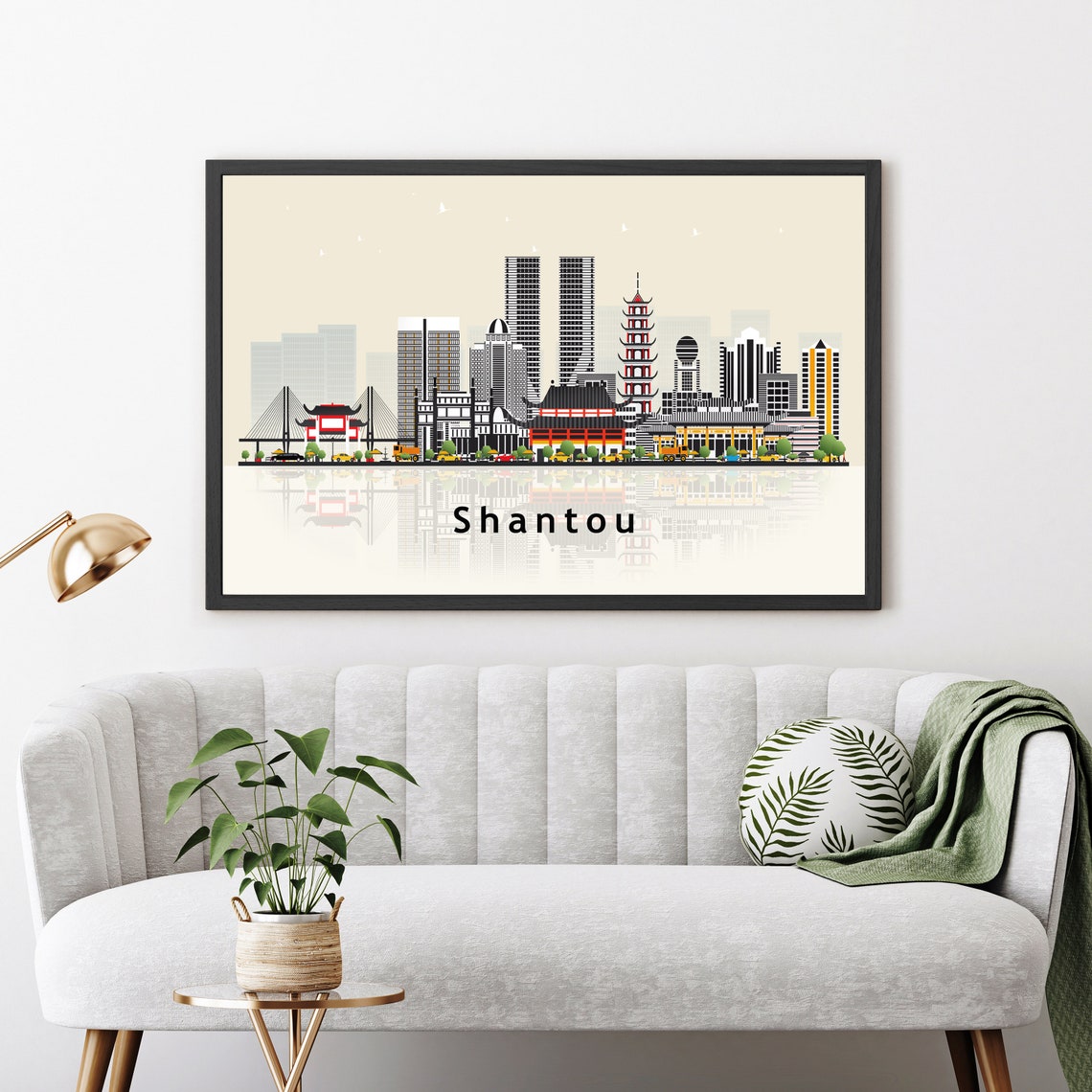 Shantou China Modern Skyline Illustration Landmarks Travel Poster - Image 3