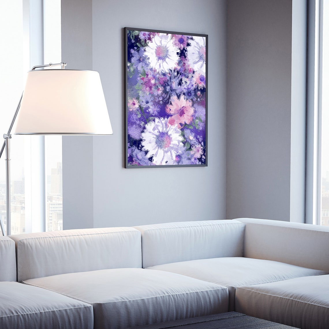 Flowers Oil Painting Flowers Still Life Poster Prints Flower Painting Prints Floral Texture Oil Painting Home Office Wall Art Decoration - Image 4