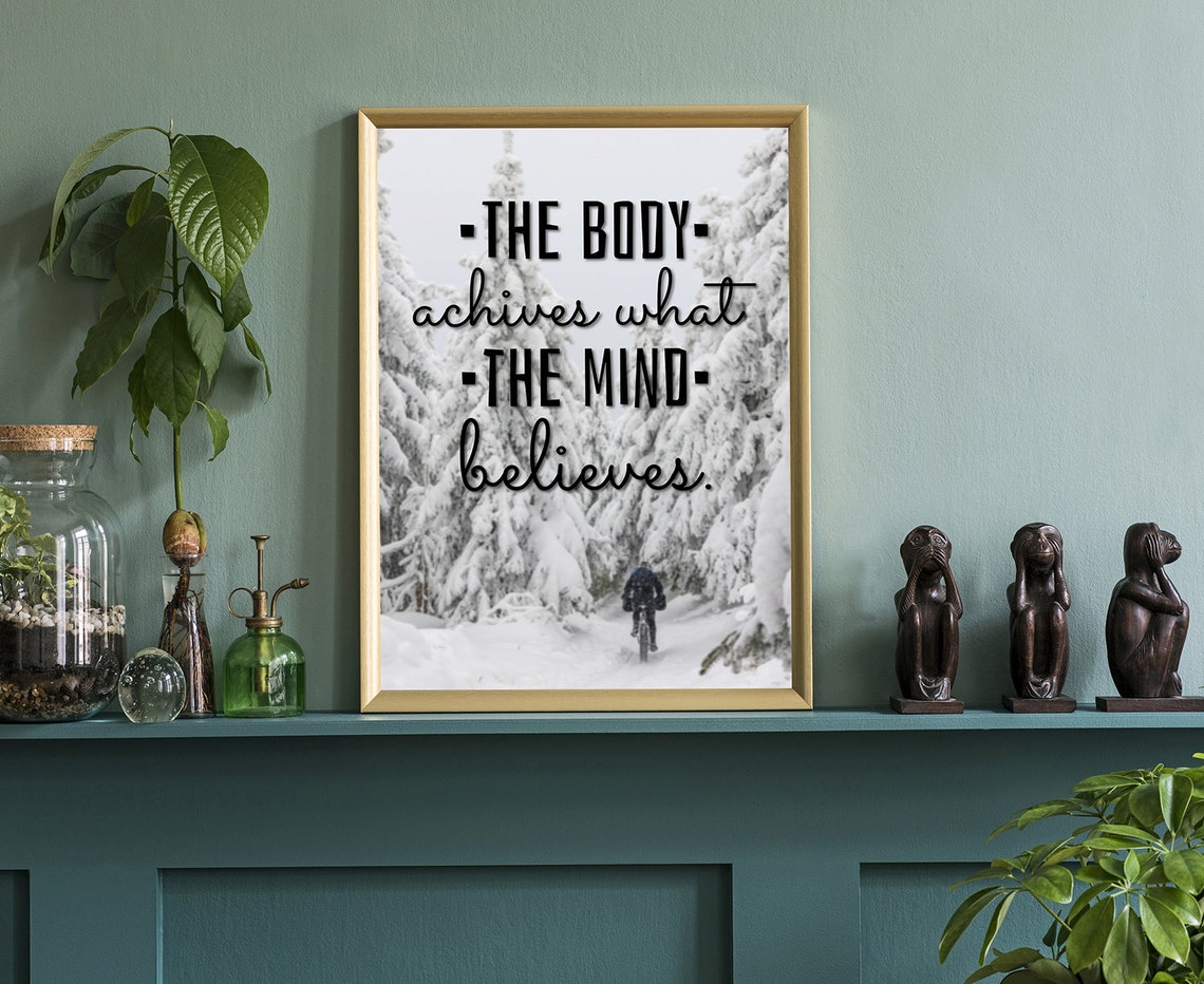 Gym Wall Art Poster Print Workout Quotes Home Fitness Wall Decoration Fitness Center Wall Art Poster Inspired Poster Motivational Quote - Image 3