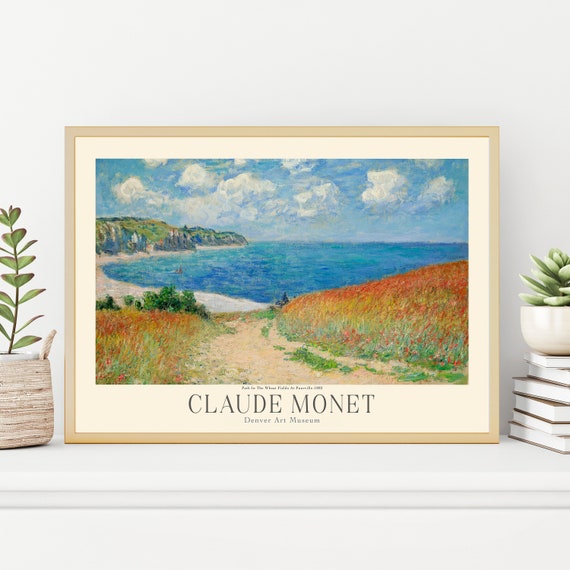 Claude Monet Painting Prints Museum Gallery Exhibition Poster Claude Monet Artworks Claude Monet Poster Prints Monet Vintage Print