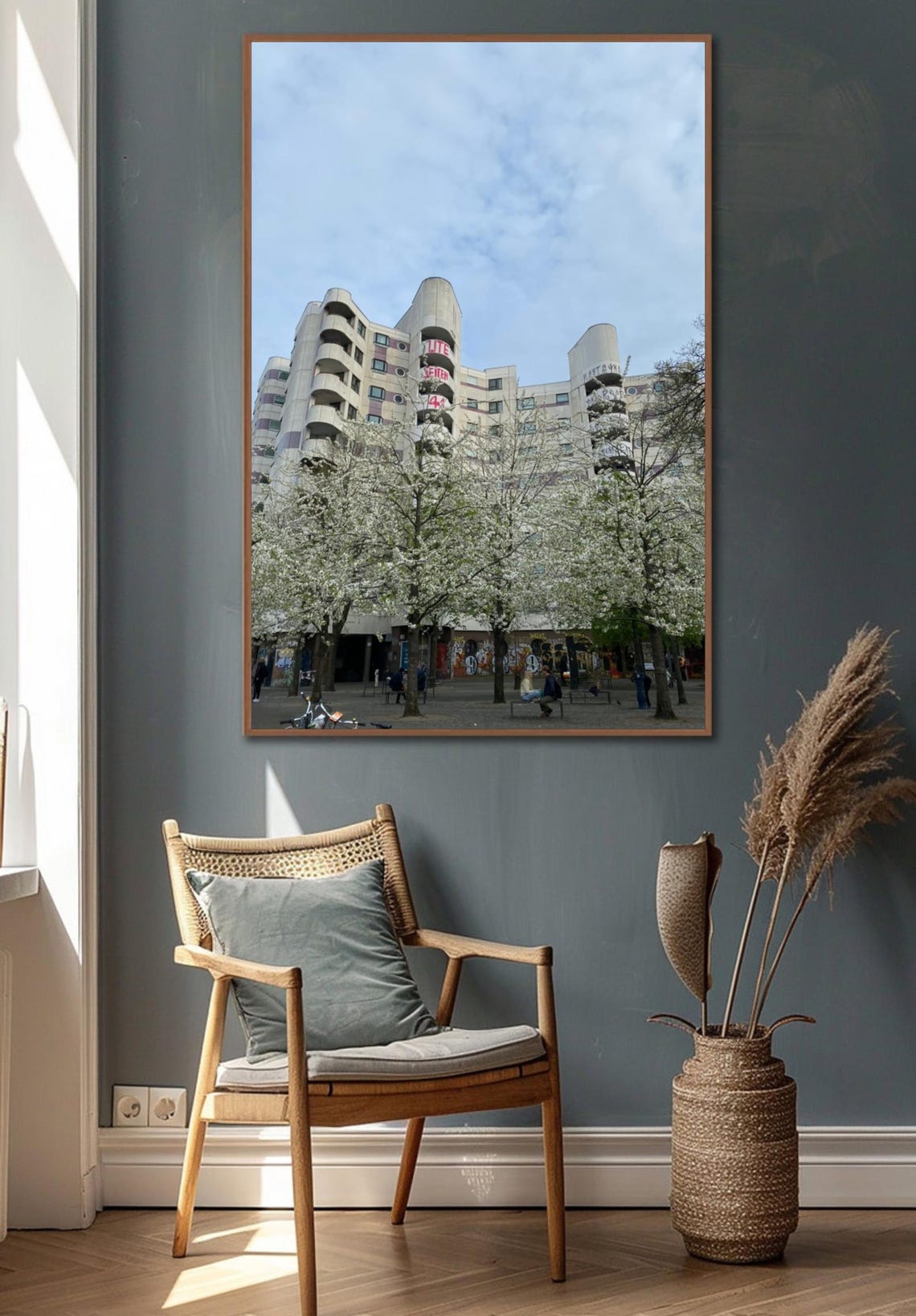 Berlin Kottbusser Tor Curved Modernist Apartments Spring Poster - Image 2