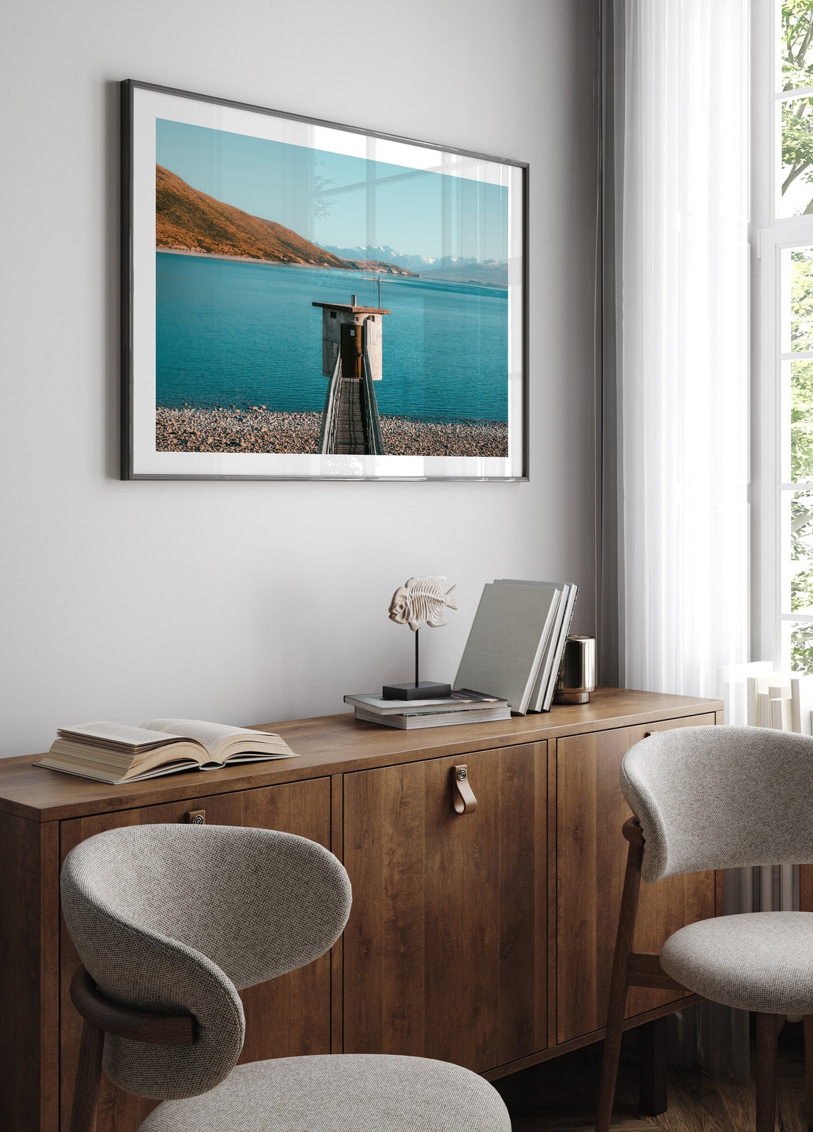 Lake Tekapo Overlook Print New Zealand Print Snowy Mountains Wall Art Print Blue Lake Poster Original Photography From New Zealand - Image 2