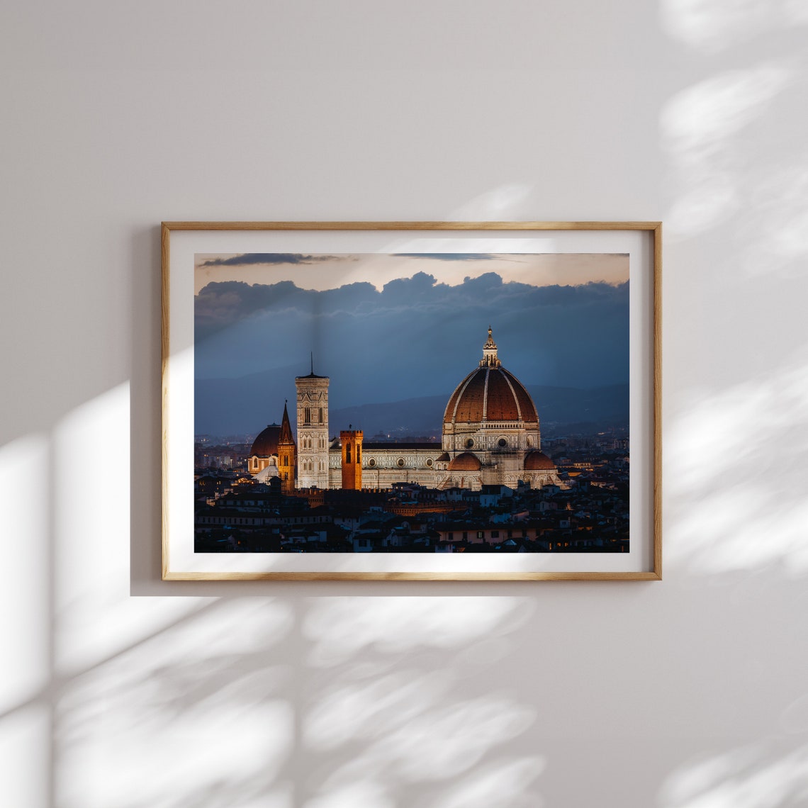 Florence Duomo Blue Hour Illuminated Dome Italy Night Poster - Image 2