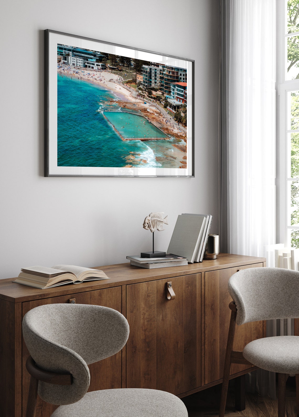Cronulla Rock Pool Ocean View Beachfront Buildings Sydney Poster - Image 2