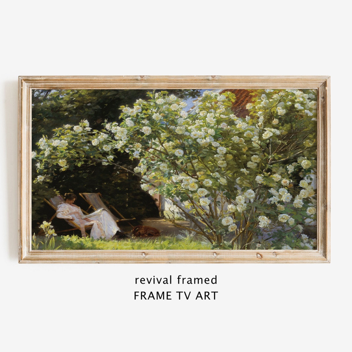 Frame Tv Art Spring Roses Vintage Oil Painting Portrait Of Woman Frame Tv Art Tv Art Garden Large Art Gallery Wall Art