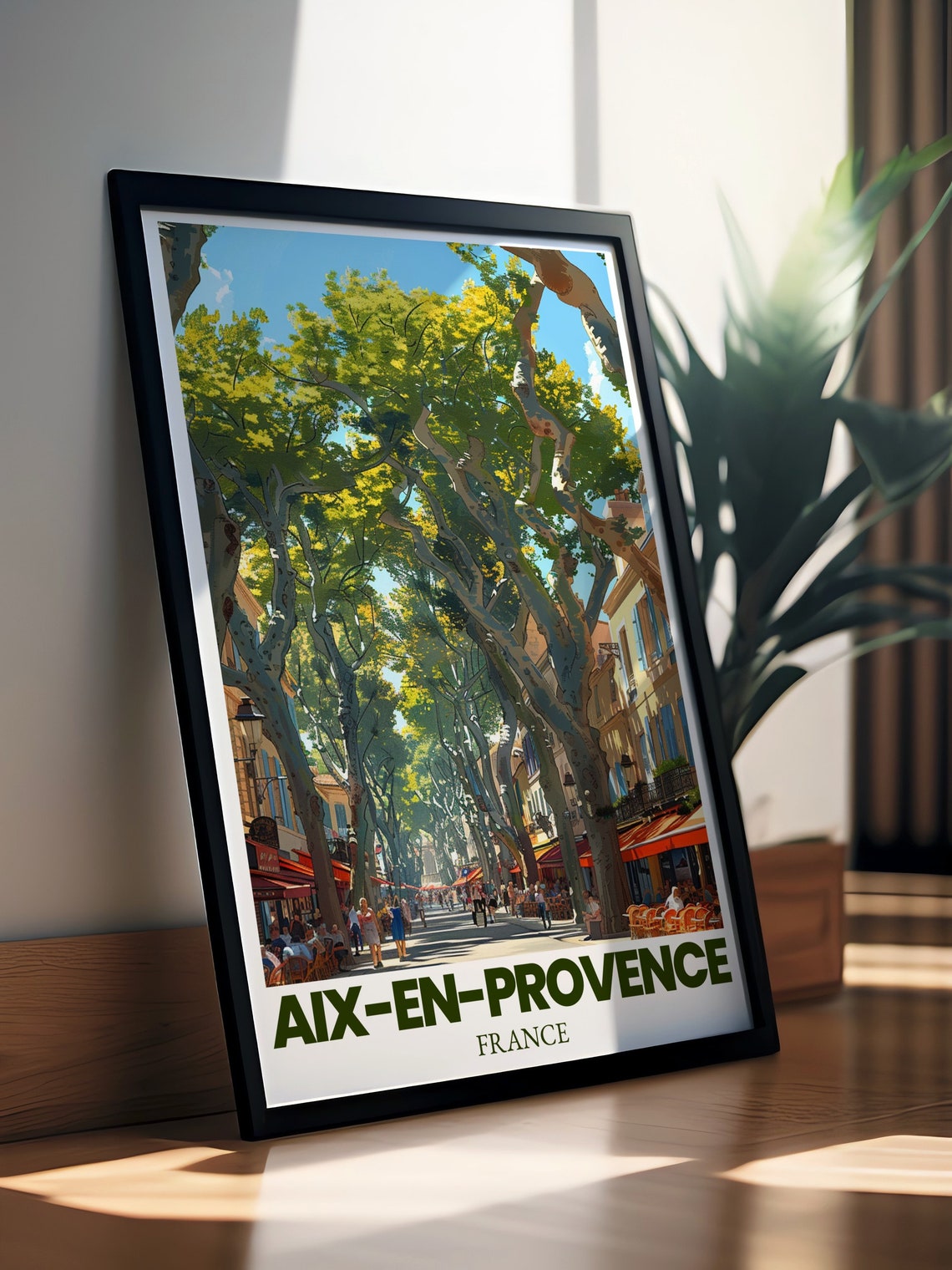 Aixenprovence Travel Posters Cours Mirabeau Art Vibrant France Prints The Heart Of Aixenprovence Cours Mirabeau Travel Art - Image 3