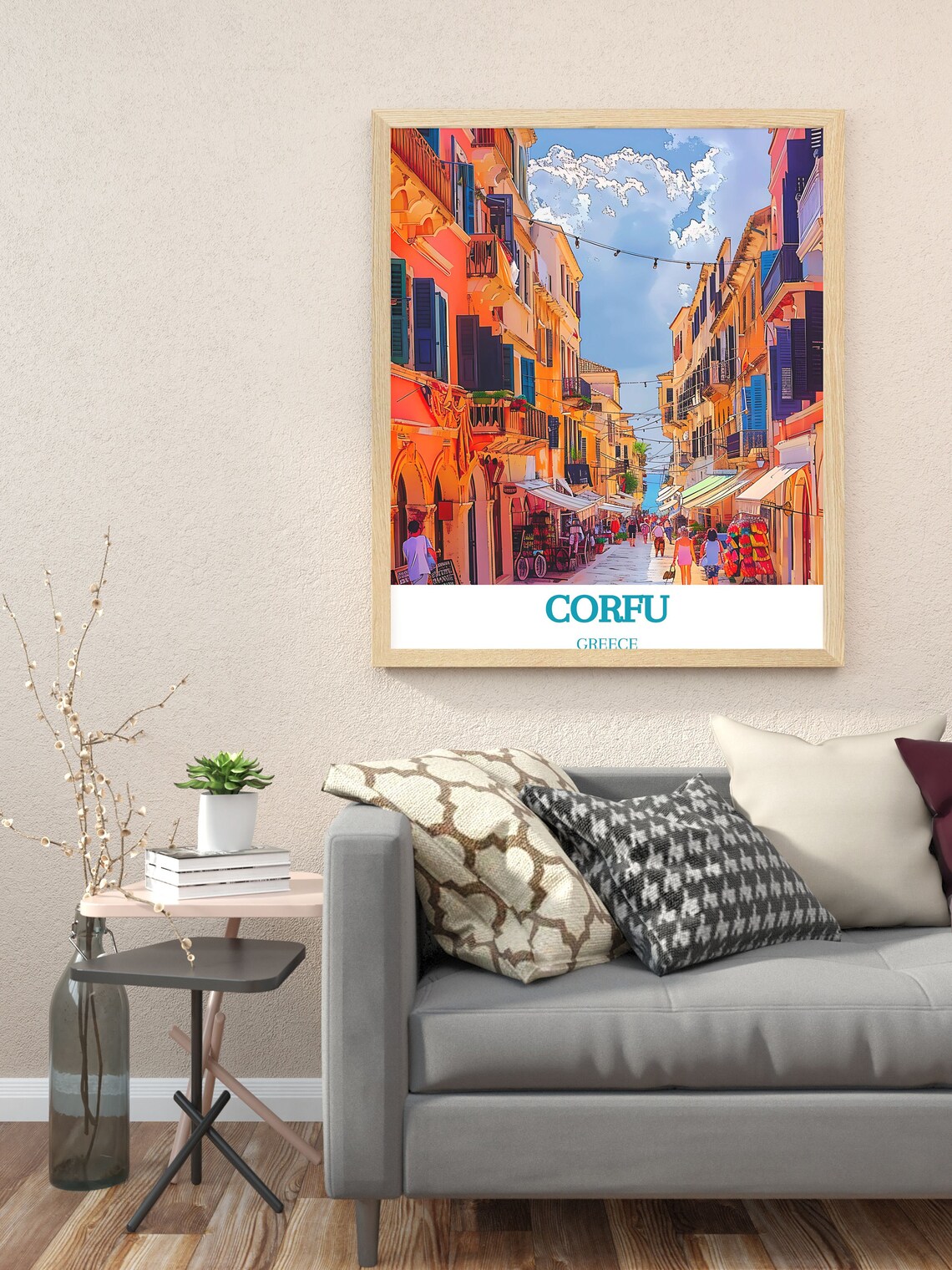 Shop Corfuthemed Wall Art And Decor Capture The Essence Of Corfu With Our Old Town Art Prints Travel Print Wall Art Of Greeces Old Town - Image 2