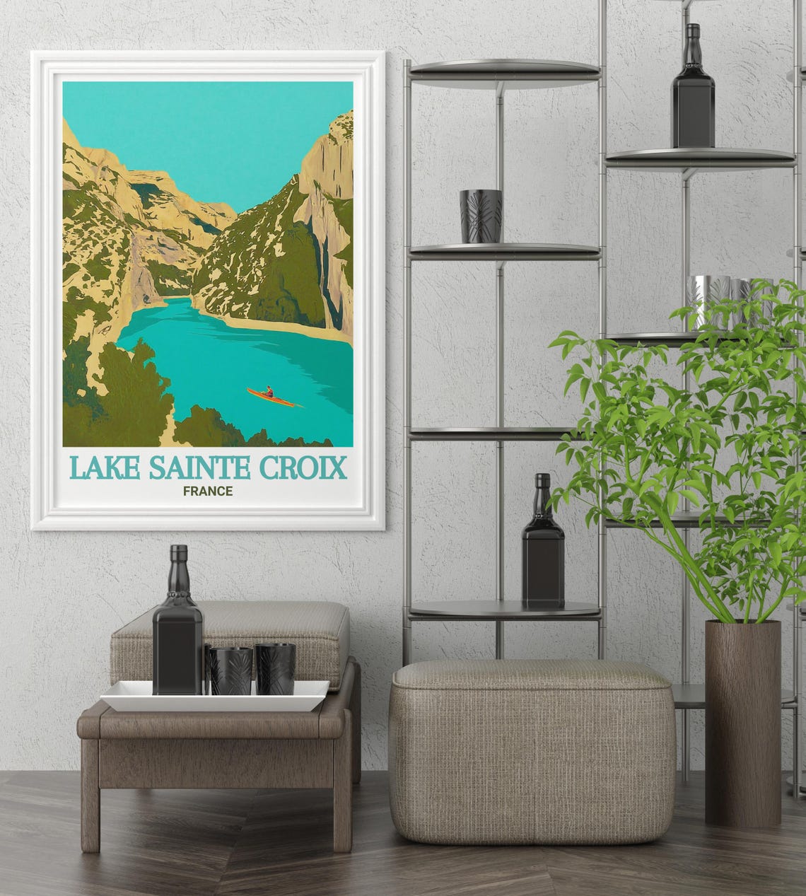 Gorges Du Verdon Turquoise Lake Sainte Croix France Travel Poster - Image 3