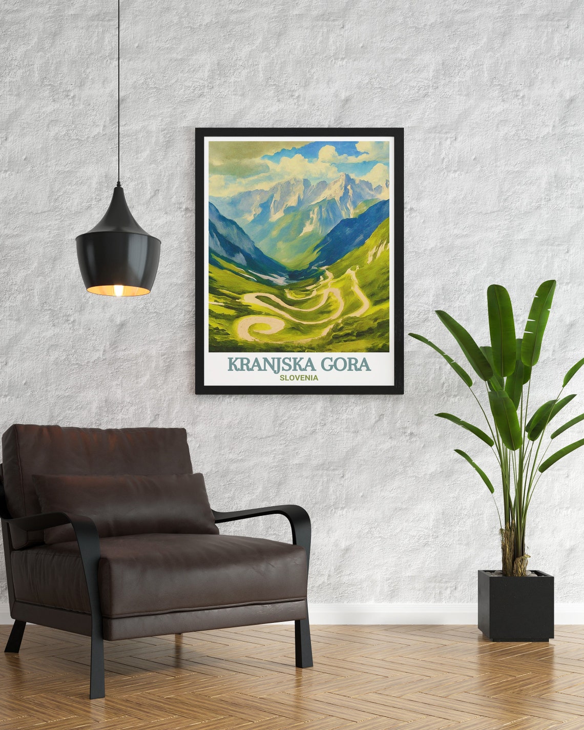 Kranjska Gora Mountain Pass Winding Road Slovenia Travel Poster - Image 2