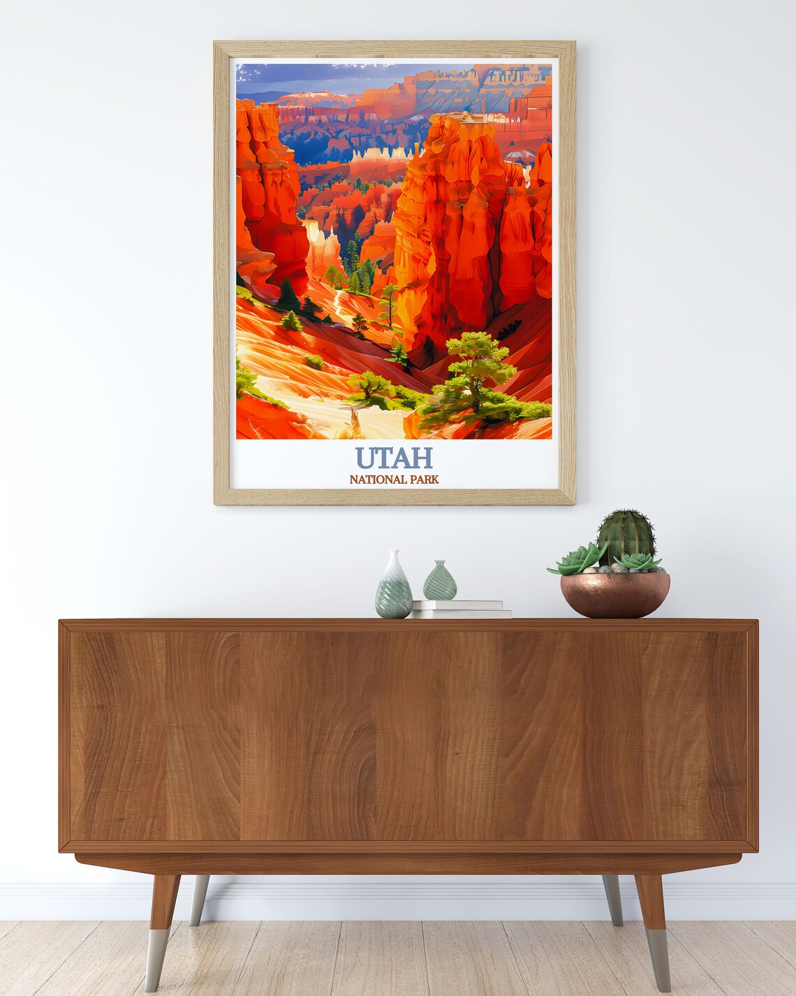 Utah National Park Hoodoo Spires At Fiery Sunrise Canyon Poster - Image 2