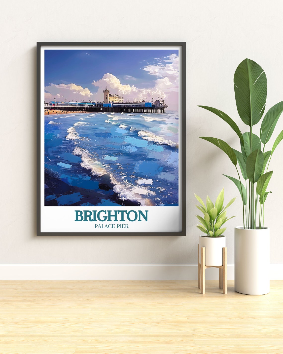 Brighton Palace Pier Ocean Waves Seaside England Travel Poster - Image 2