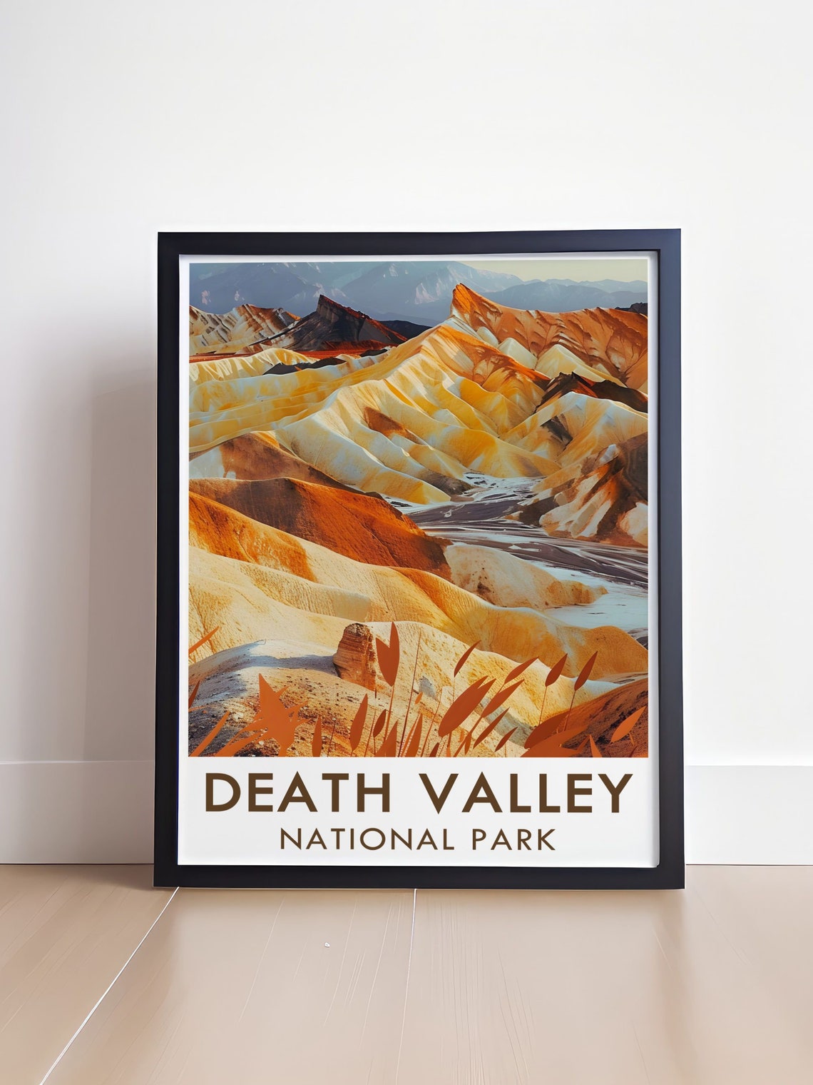 Death Valley National Park Painted Badlands Landscape Travel Poster - Image 4
