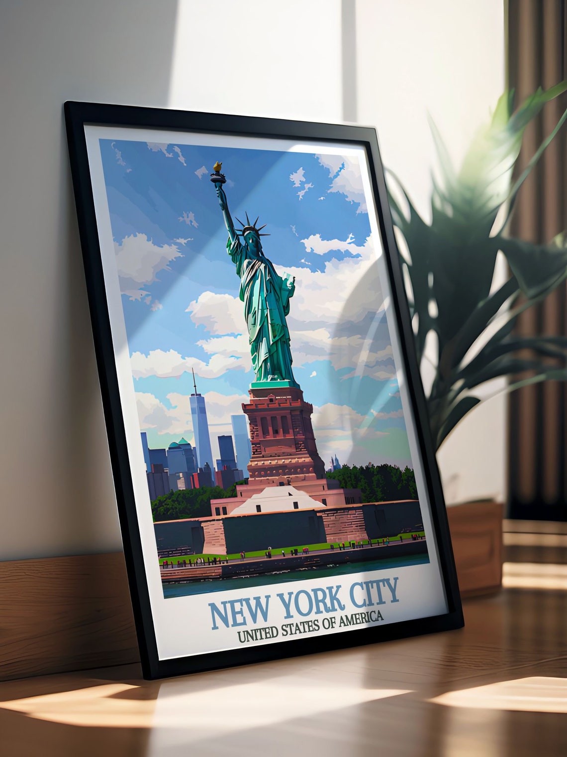 New York City Wall Art Statue Of Liberty And New York City Art New York City And Statue Of Liberty Poster - Image 2