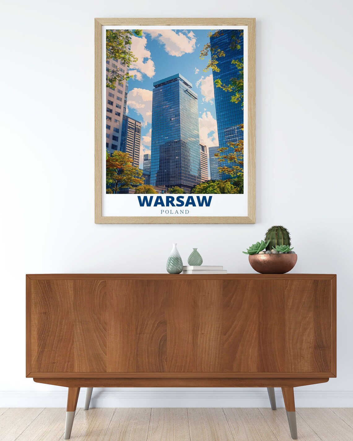 Warsaw Financial Center Glass Skyscrapers Skyline Travel Poster - Image 3