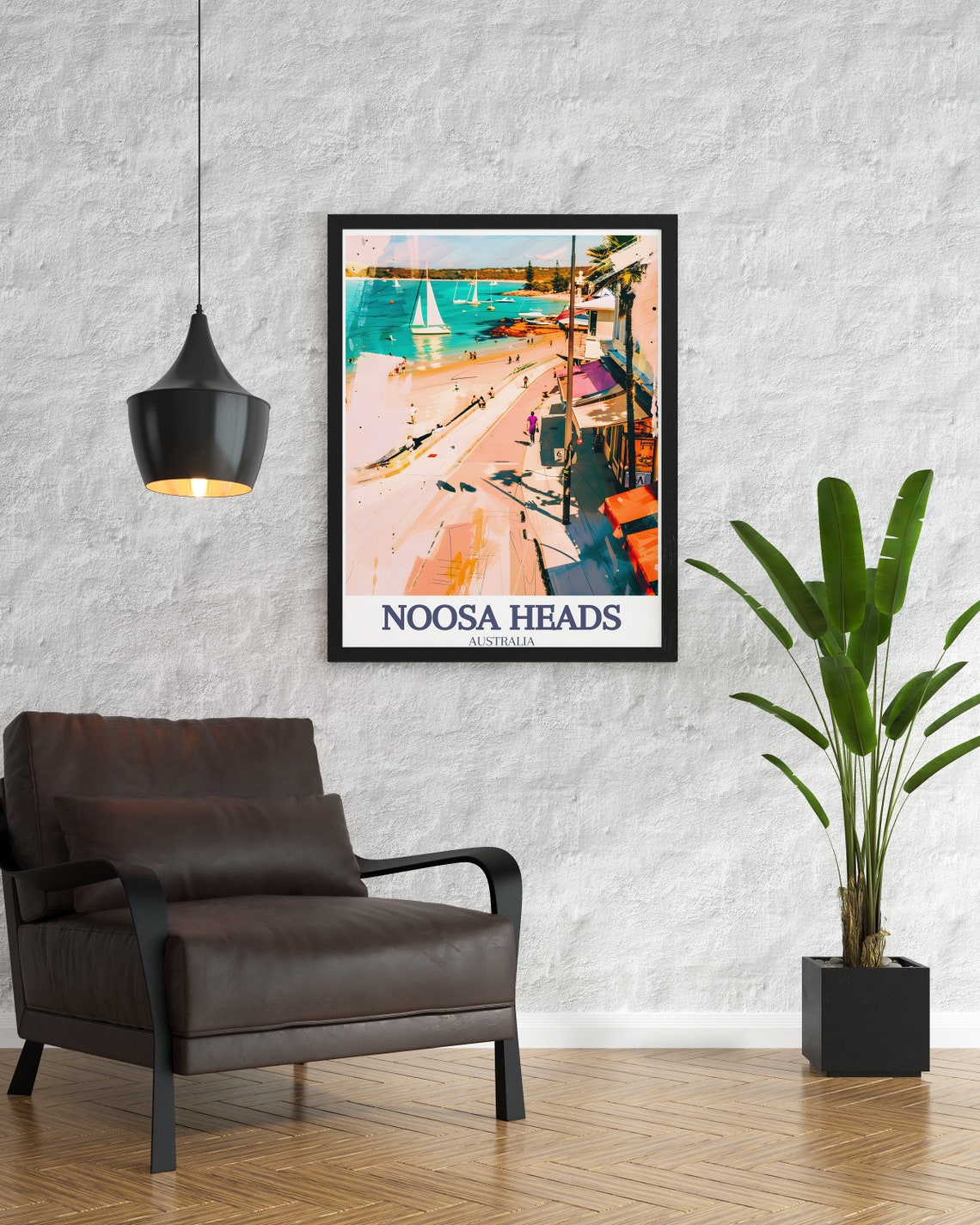 Noosa Heads Poster Hastings Street And Laguna Bay City Print Hastings Street And Laguna Bay Art Hastings Street And Laguna Bay Poster - Image 2