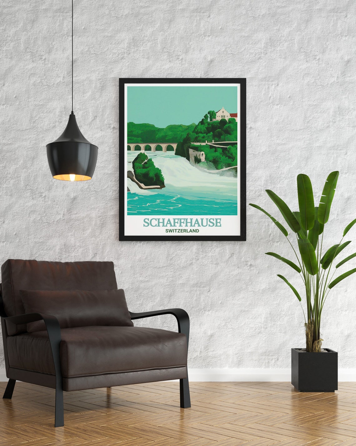 Schaffhausen Switzerland Powerful Rhine Falls Cascade Poster - Image 2