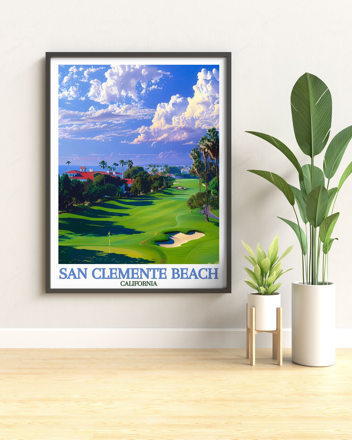 San Clemente Art San Clemente Beach And Golf Course Posters Beach And Golf Course Wall Art And Decor Coastal Wall Art - Image 3
