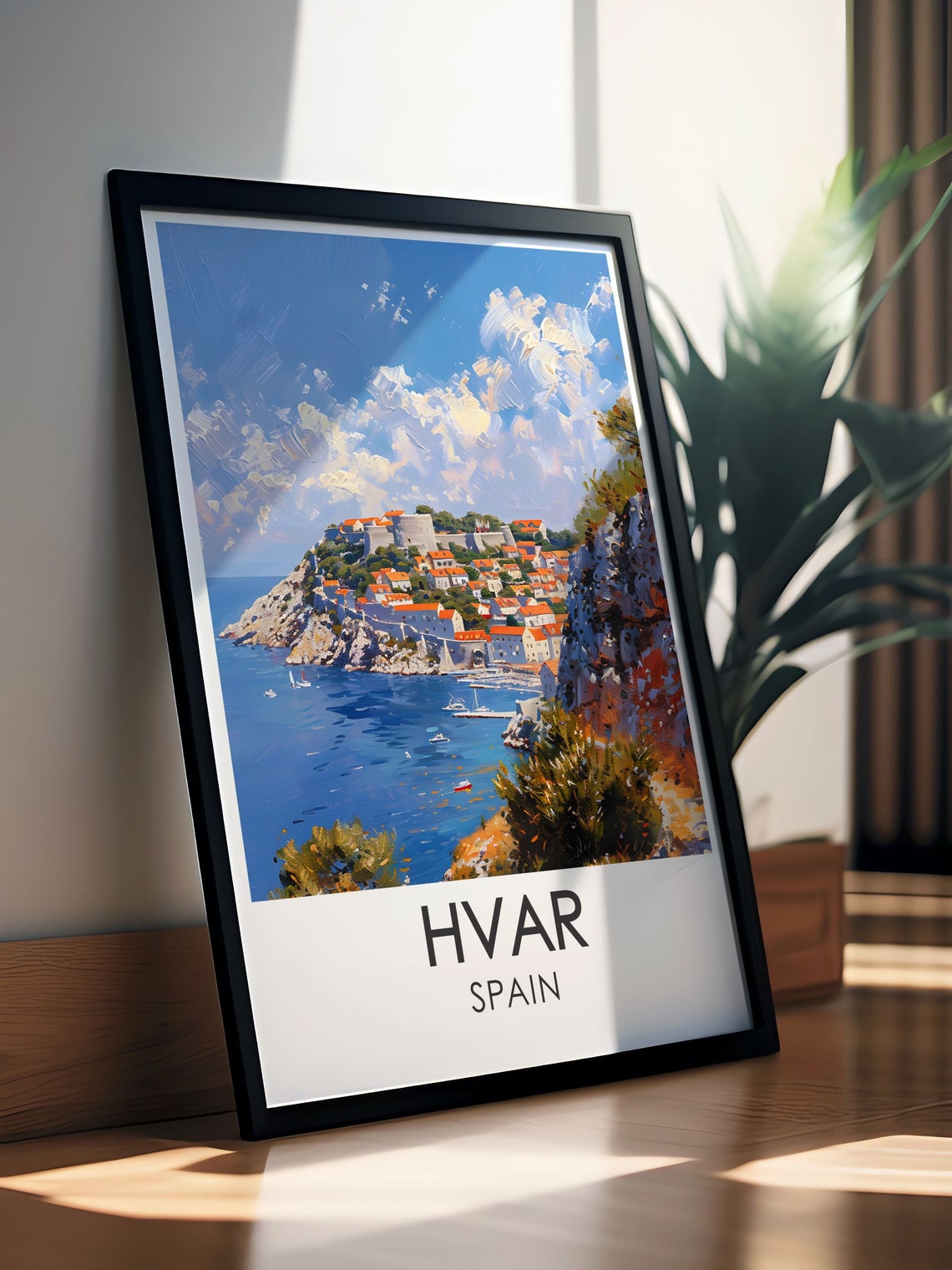 Hvar Fortress Travel Posters Scenic Croatian Art Collection Hvar Travel Gifts Unique Croatian Island Art For All Occasions - Image 3